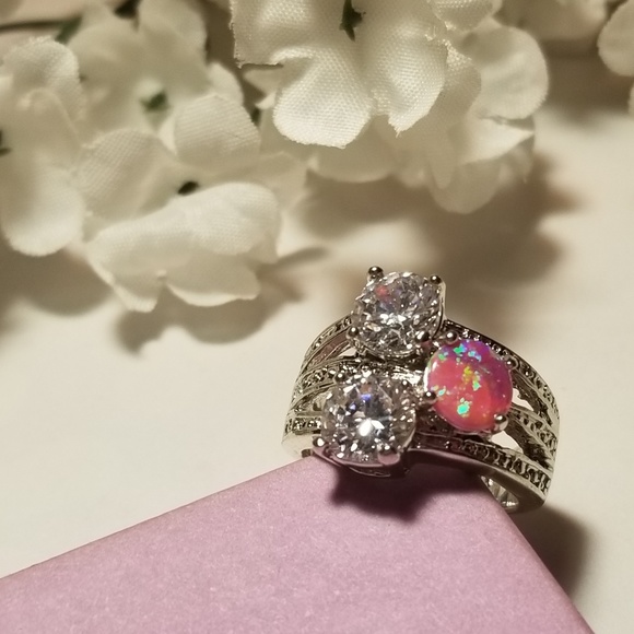 Gorgeous Topaz and Pink Fire Opal - Picture 1 of 6